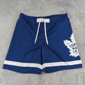 NHL Toronto‎ Maple Leafs Board Shorts Mens XL Blue Swim Trunks Hockey Logo Denim